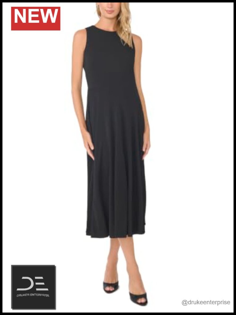 Sleeveless Cap Sleeve Jewel Neck Paneled Maxi Dress Casual Pull On